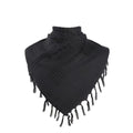 Tactical Outdoor Cotton Shemagh Arabic Scarf Stylish 180g Winter Shawl with Tassel Square Neck Hijab for Adults in Autumn Season