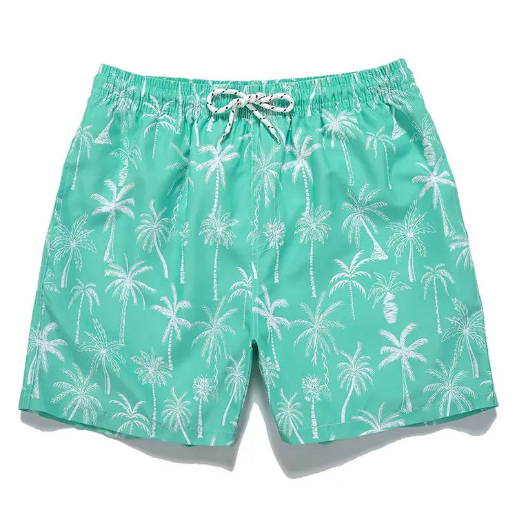 Summer Casual Men Beach Sports Shorts Loose Knit Straight Polyester Male Swim Trunks Shorts