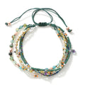 Bohemian Multi Layer Beaded Bracelet Handmade Braided Pull Cord Adjustable Stackable Women's Beach Vacation Ethnic Jewelry Gift