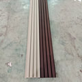 Outdoor Fluted Wall Panel Wood Grain Plastic Composite Wall Cladding