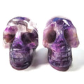 HY Designed Human Crystal Model Natural 2 Inch Amethyst Carved Small Skulls for Home Decoration Crafts