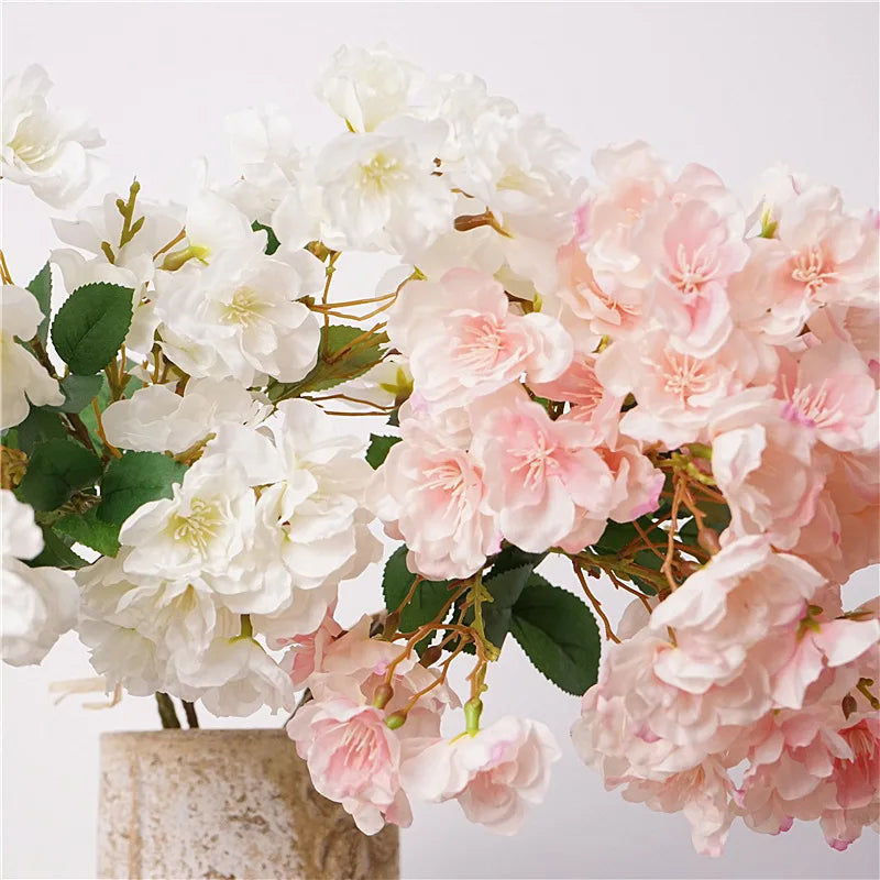 I883 Artificial Cherry Blossoms Living Room Home Decoration Wedding Hotel Window Decoration Photography Props