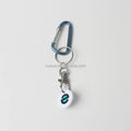 Hot Sale Promotion Custom Supermarket Token Keychain Plastic Coins with Carabiner and Keyring