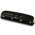 Deli 0121 Black White Four-hole Metal Punch Document File Binding Hole Puncher Adjustable Multi-hole Punch 24pcs Per Carton Set