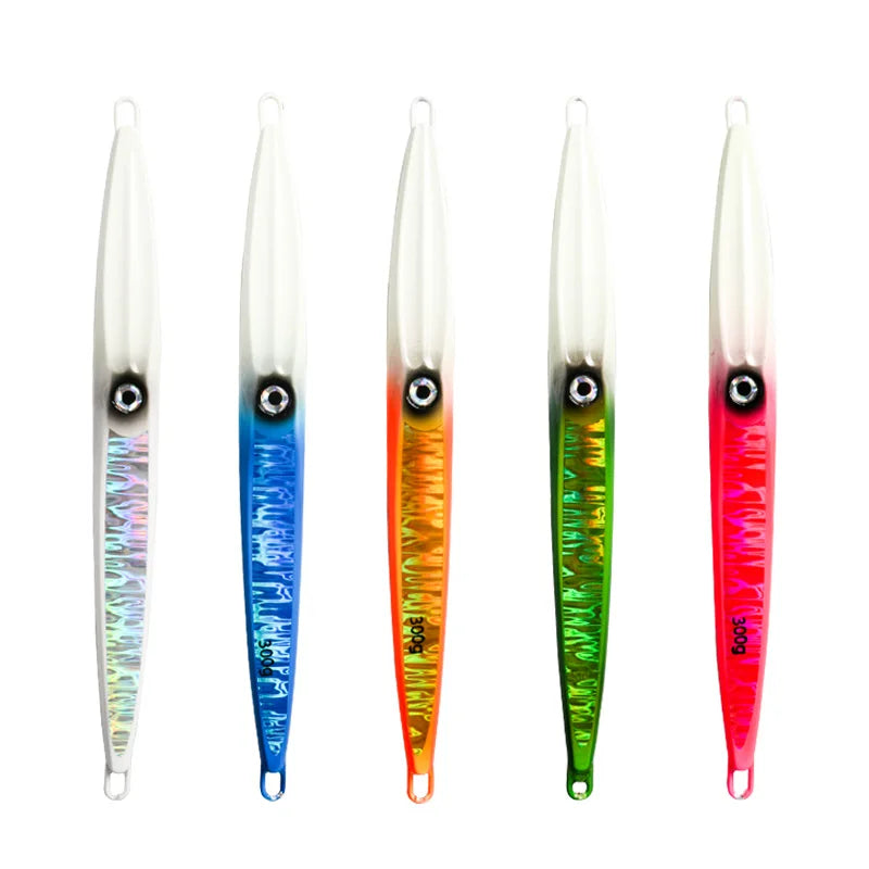 New Jig Lure 3d Simulation Fishing Eyes Luminous Metal Slow Pitch Jig Fishing Saltwater Jig Lure
