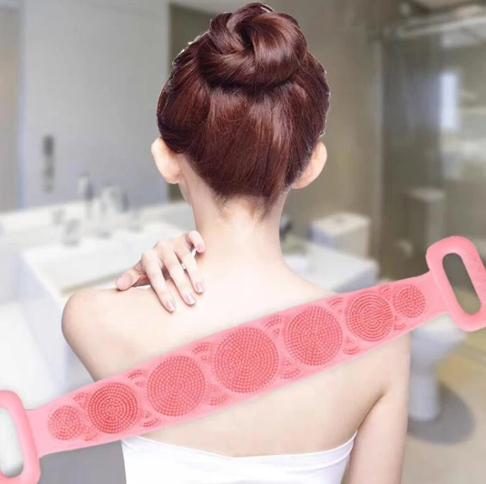 Epsilon Bath Shower Silicone Body Brush Bath Belt Exfoliating Body Brush Belt Wash Washing Towel Scrub Sponges wholesale