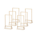 RTS 6-Piece 8.5" & 11" Clear Acrylic Sign Holders with Gold Border Modern Design Hot Selling Desk/Card Display Stand