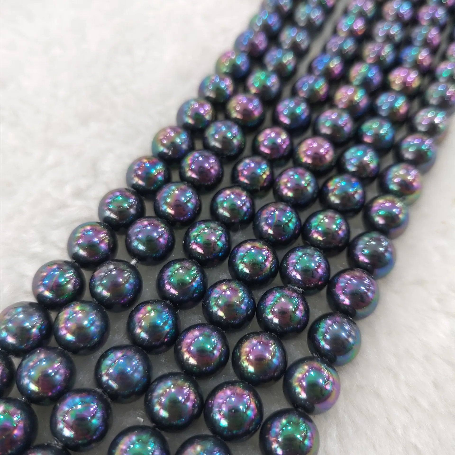 Lan Guang Shell Pearl Colorful Black Peacock Green Loose Bulk Shell Pearl 6-12mm Handmade DIY Jewelry Accessories Wholesale