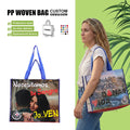 Multipurpose Laminated  Recyclable Shopping Bag Reusable Grocery Fold Tote pp Woven Bag Printing with Custom logo