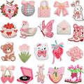 Iron on Embroidery pink Valentine's Day love Heart  Bear Cake butterfly  Discoball Ballet Wedding Patch for Girls
