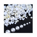 ABS Plastic Half Round Faux Flatback Semi-circle 6mm-30mm Pearl Beads for Jewelry Mobile Phone Patch DIY Decoration Loose Beads