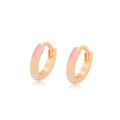 A00913626 xuping Jewelry Pop Elegant 18k Gold Plated Pink Multi Color Playful Sweet Girl Hoop Earrings