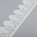 Manufacturer Wholesale White Floral Eyelet Embroidery 100% Polyester Milk Silk Bridal Lace Trimmings