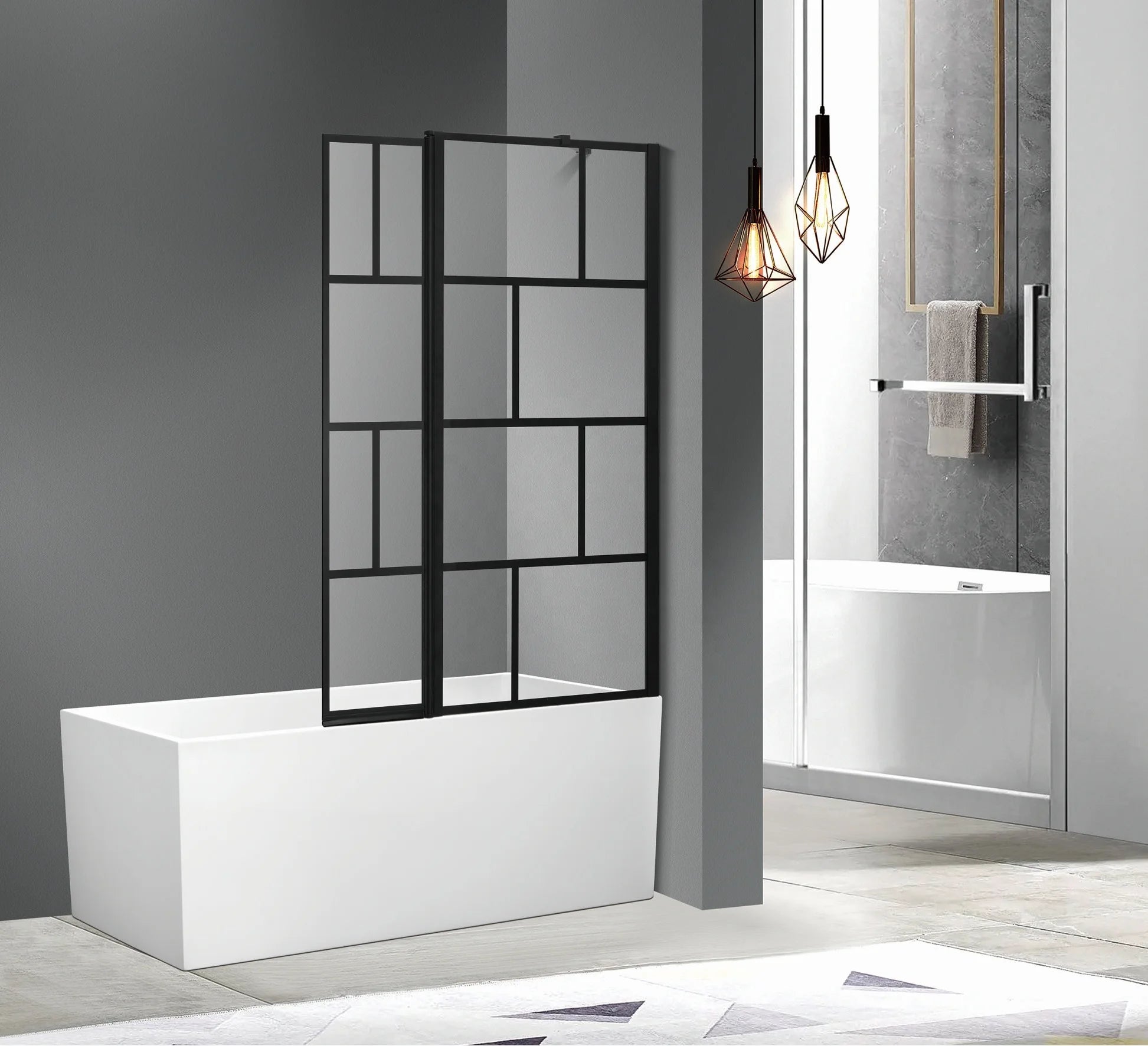 Mesa New Indoor Abs Back Tempered Glass Shower Cubicle Steam Room
