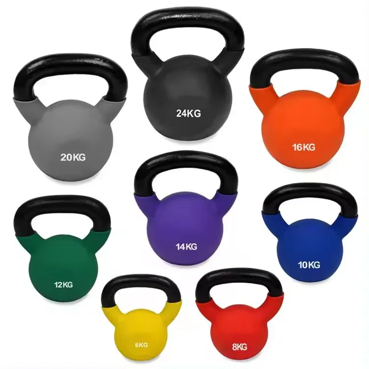 Colorful Gym Fitness Coated Cast Iron Kettlebell With Spray Paint Handle