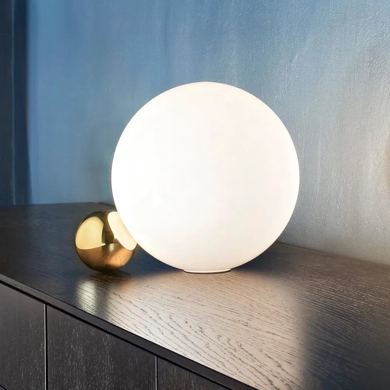 Jpungsun Decoration Round Bedside Designer Table Lamps Luxury Modern Night Light Glass Ball Table Lamp