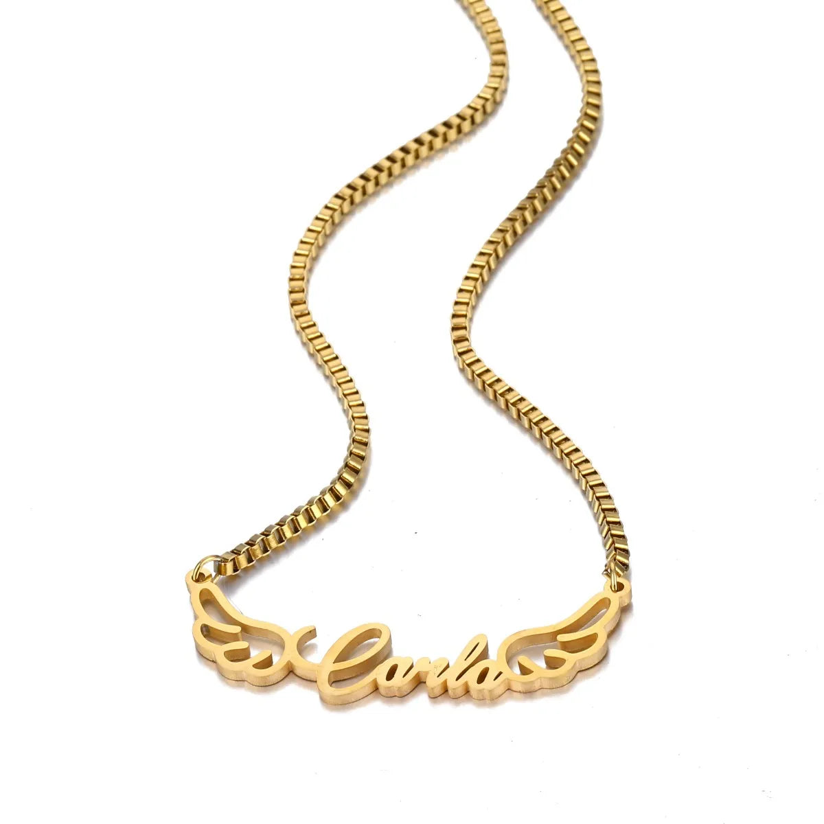 Custom Personalized Name Necklace Stainless Steel Choker Custom in Gold Rose Silver for Women Romantic Gift Jewelry