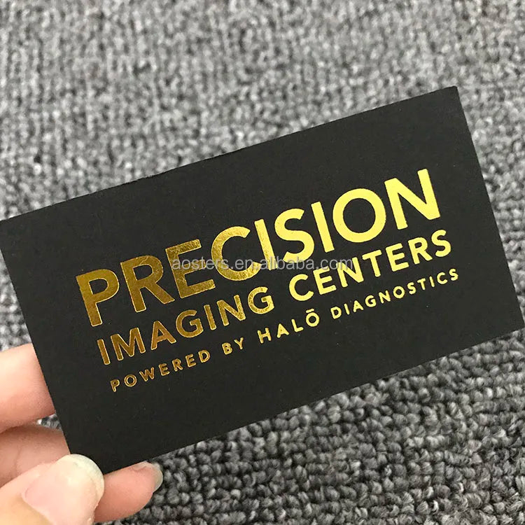 Custom Luxury Gold Foil Logo Printed Business Cards High Quality Paper for Small Business Personalized Thank You Design