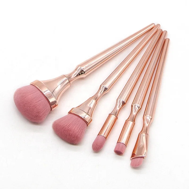 Top Quality 9pcs Makeup Brushes Set Powder Contour Blush Rose Gold Makeup Brush Set