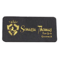 Jeans Clothing Leather Label Manufacturer Custom Rectangle Gold Foil Logo Patches Pu Leather Tags for Hats Accessory