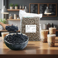 Doking Wholesale Round Black and Amber Tapioca Pearls Chewy Boba for Bubble Milk Tea Raw Materials Ingredients