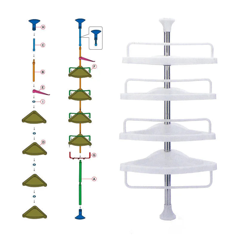 Stainless Steel Toilet Rack Shelf Stand Type Bathroom Storage for Towels Easy Installation