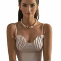 Large Pearl Beads Choker Necklace for Women Charms Elegant White Baroque Pearl OT Buckle Collar Accessories Fashion Neck Jewelry