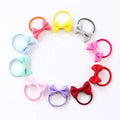 Small Bow Korean Style Sweet Candy Effect Fabric Hair Bows Band High Quality Multiple Colors Elastic Hair Band for Girls Daily