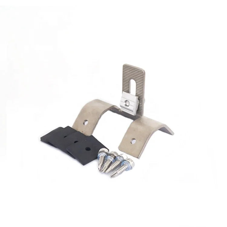 Yuens OEM Aluminum Alloy Support Clip Sets Custom Metal Roof Solar Panel Bracket Clamp Metal L Hook Style Solar Panel Mounting