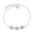 Sterling Silver 925 Bracelet Coin Charm Link Chain Classic Bracelet for Women