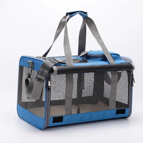 KINYU OEM Soft Sided Breathable Airline Approved Portable Travel Pet Carrier with Zipper for Cats Small Medium Dogs