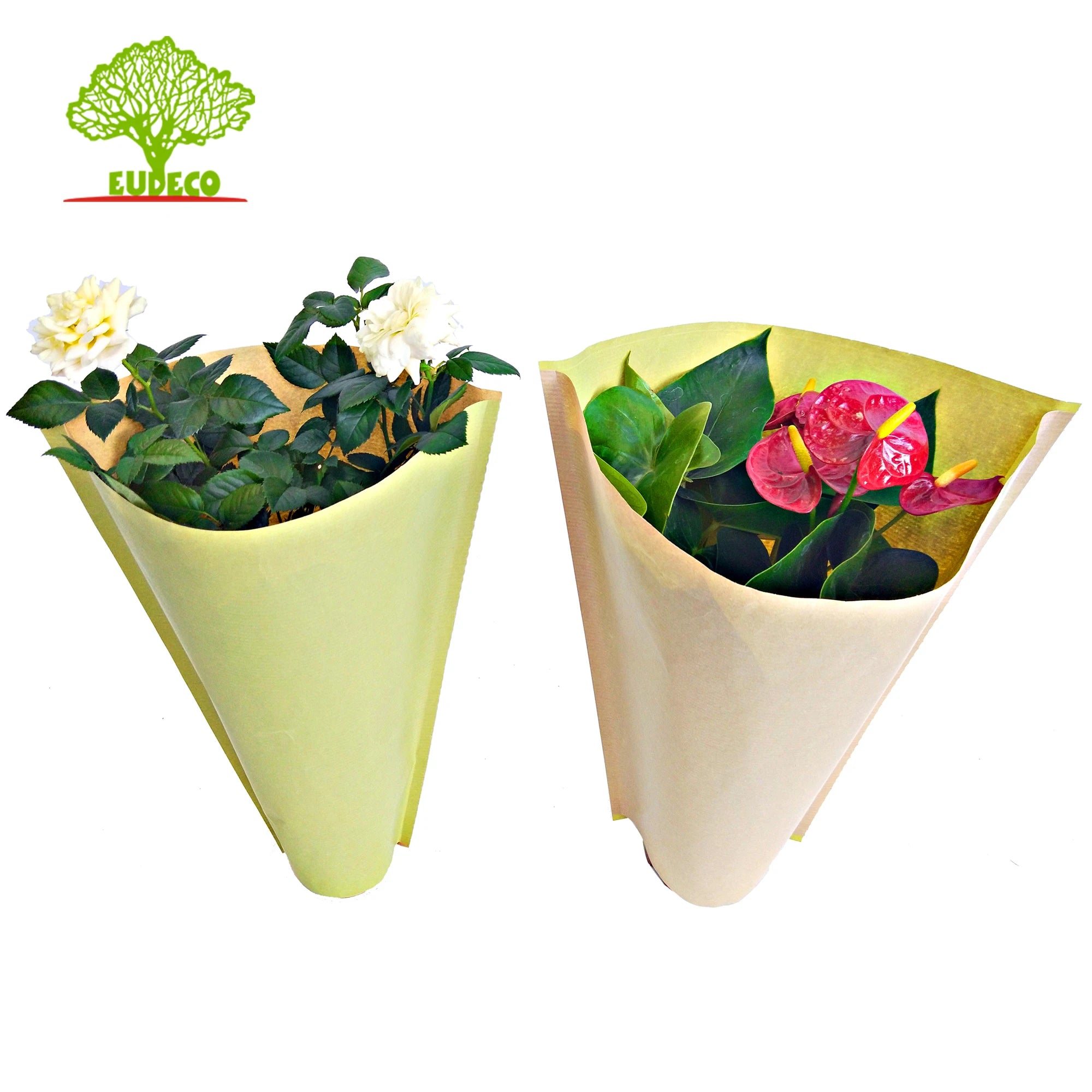 Kraft Paper Sleeve for Fresh Cut Flower Fresh Herbs Potted Plants