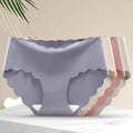 Mid-Waist Low-Rise Knitted Ice Silk Wave Cut Custom Design Comfortable Everyday Triangle Pants Seamless Traceless Underwear