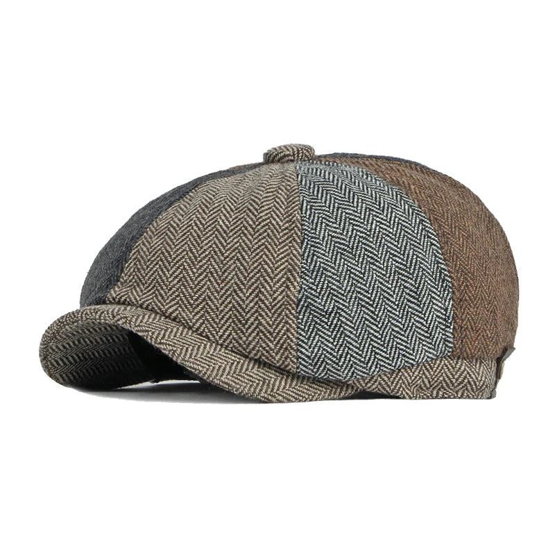 MIO Wholesale 8 Panel Newsboy Hat for Men Fashionable Cotton Ivy Cap Tweed Denim Plain Design for Casual Sports Use for Winter