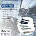 Winter Car Anti-Skid Steel Screw Tyre Nail Coarse Thread Off-Road Ice Stud Wheel Snow Screw Flange Nut Metric Measurement System