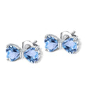 A085 Handmade Jewelry Healing Gemstone 925 Sterling Silver Heart Cut 6x6mm Sky Blue Topaz Wholesale Bridal Jewelry Earrings