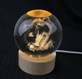 MH-SJ099 3D Laser LED Luminous Crystal Ball Wood Led Light Base Crystal Laser Chinese Dragon