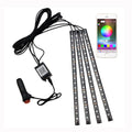Factory Price Car Led Lights Phone APP Control Auto Interior Lamp 4pcs 48 Led RGB Strip Music Automotive Decorative Light Bar