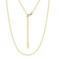 RINNTIN SC64 Wholesale Jewelry Chain Necklace for Women 14K Gold Plated 925 Sterling Silver Paperclip Chain Necklace