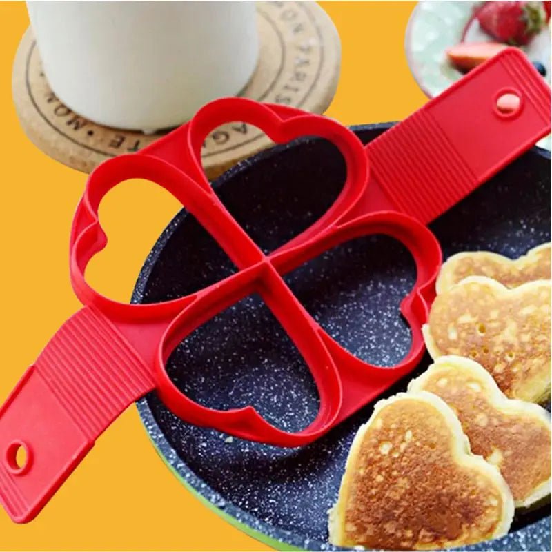 Hot Sale Nonstick Pancake Maker Mold Silicone Egg Cooker Fried Omelet Moulds Egg Pancake Ring for Kitchen Baking