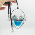 Luxury Heart Shaped 4 ml Clear Color Crystal Perfume Pendant Car Air Freshener Difuser Hanging Glass Fragrance Bottle