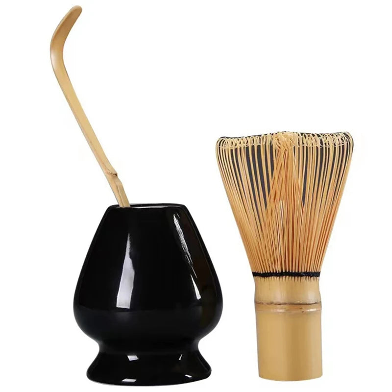 Song Dynasty Three-Piece Bamboo Tea Set with Stirring Brush for Matcha Tea Durable Elegant Coffee & Tea Pointing Tool Great Gift