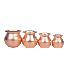 Five Sizes Red Copper Cupping Device for Personal Care Vacuum Moxibustion Brass Cup Cupping Therapy Remove Dampness