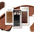 Abonnie Cashmere Lash Extensions Dark Brown Lash Trays Wholesale J B C CC D DD L LJ LB LC LD M Curl 0.03 Brown Lash Extensions