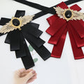 Rhinestone Crystal Bow Ties Male Dress Shirt Krawatte Gift for Men Luxury Polyester Ribbon Brooch Necktie Bowtie for Young Men