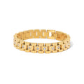 DUYIZHAO 18K PVD Gold Plated Stainless Steel No Tarnish Watch Strap Bracelet Bangles Cool Women Jewelry for Daily Wear Wholesale
