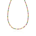 Qiuhan Drop Shipping A-Z 26 Capital Letter ICY Rainbow Zircon Tennis  Chain Custom Name Choker Necklace