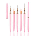 Wholesale Metal Handle Nail Liner Brush ultra Thin Liner Nail Brushes Drawing French Stripe Line Painting Flower Pen
