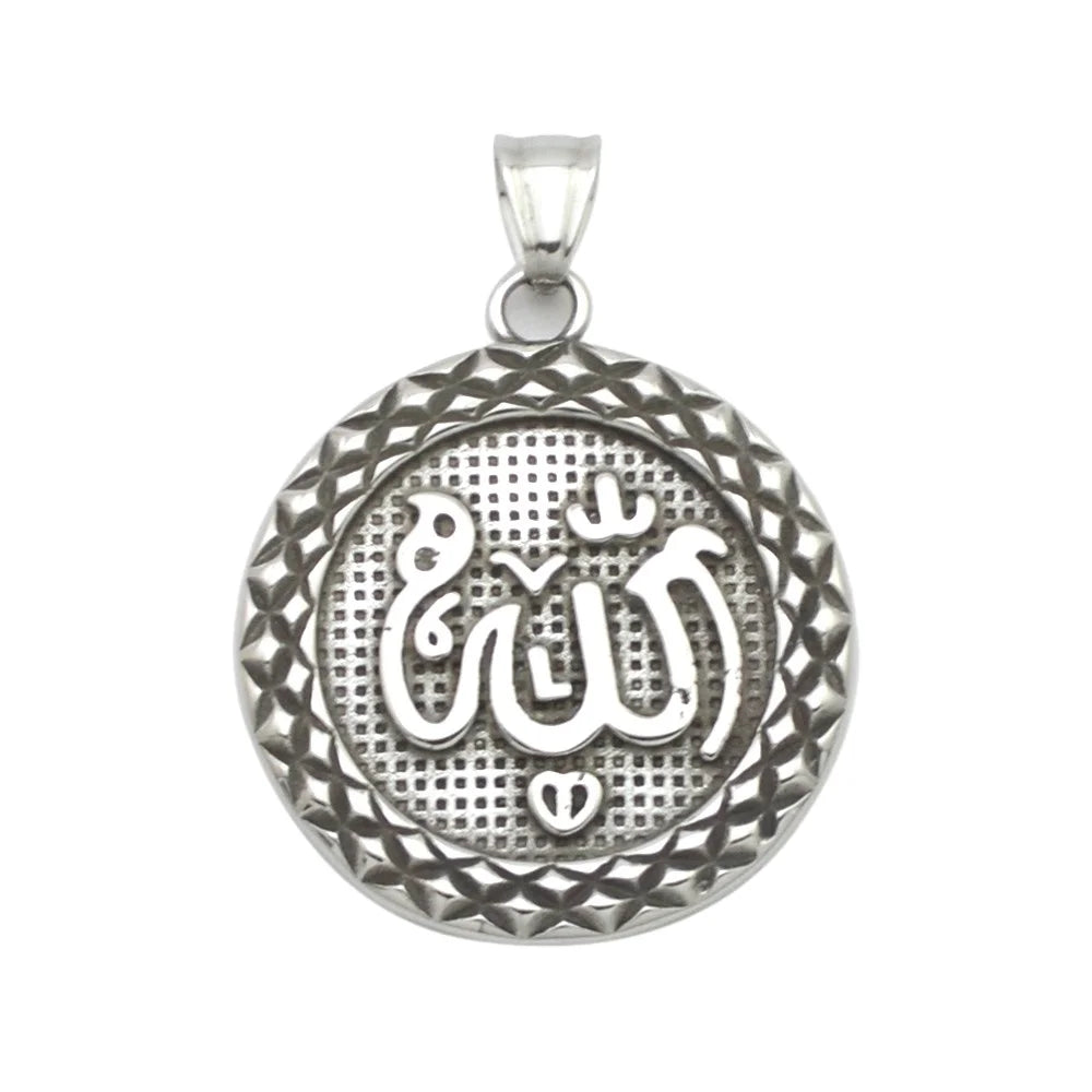Factory Direct High Quality Jewelry Muslim Medal Pendant Stainless Steel Arab Jewelry Islamic Necklace Pendant
