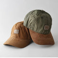Customize Leather Patch  6 Panel Dad Unstructured  Personalized Suede Caps Waxed Washed Cotton Baseball Cap Custom Suede  Cap